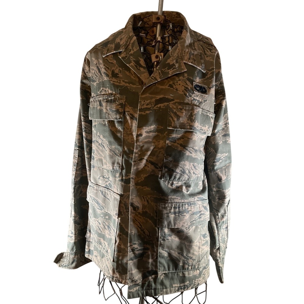 US Air Force Tiger Stripe Camo Utility Field Jacket Size 38S Military